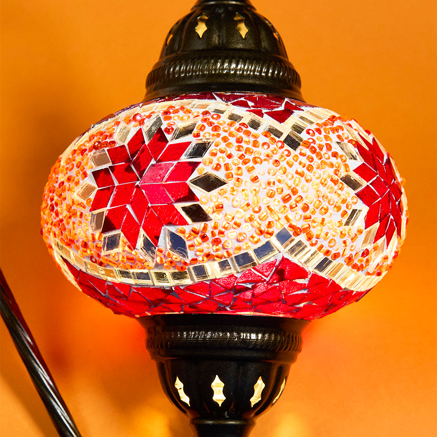 Mosaic Swan Neck Table lamp - Medium Globe