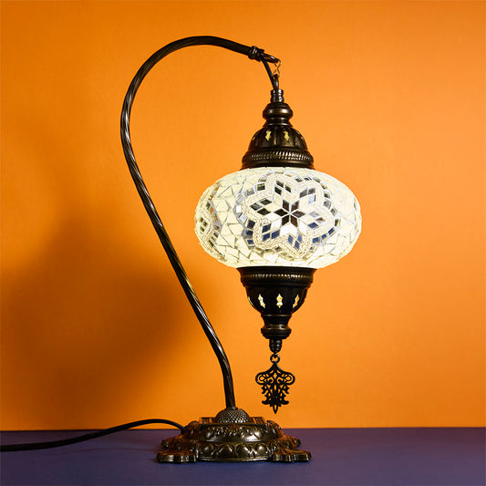 Mosaic Swan Neck Table lamp - Medium Globe