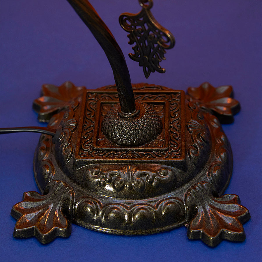 Mosaic Swan Neck Table lamp - lantern style