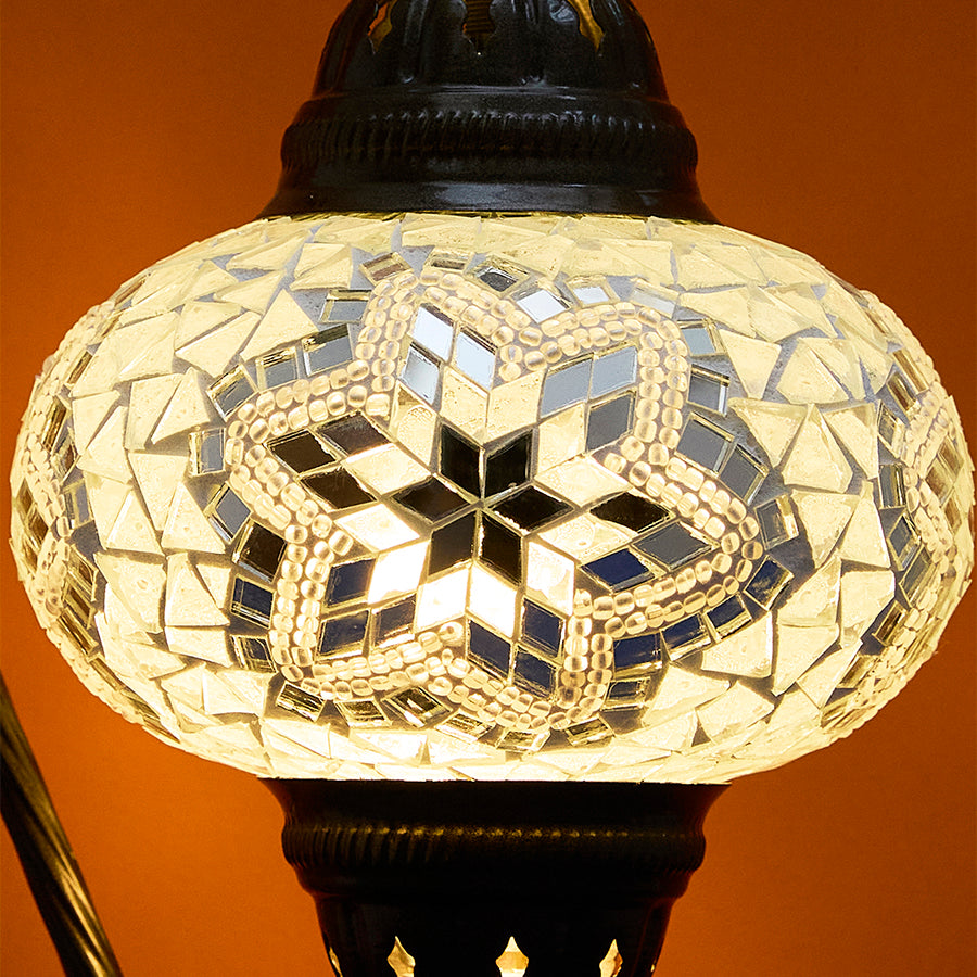 Mosaic Swan Neck Table lamp - Medium Globe
