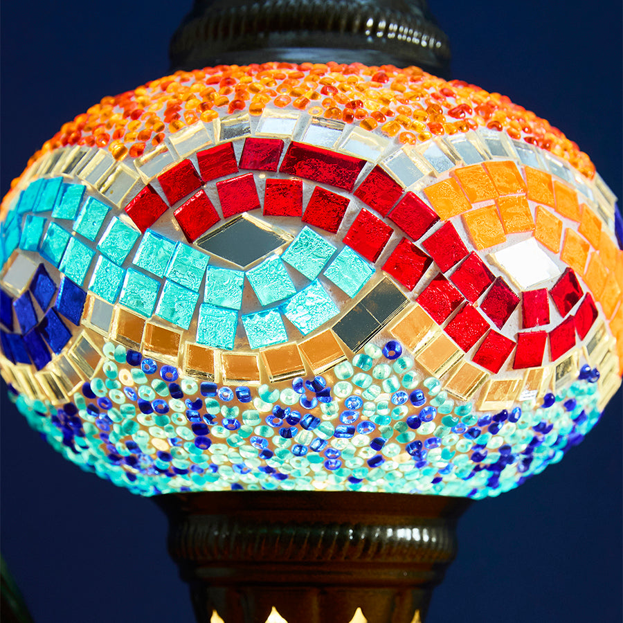Mosaic Swan Neck Table lamp - Medium Globe
