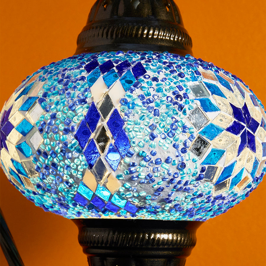 Mosaic Swan Neck Table lamp - Medium Globe