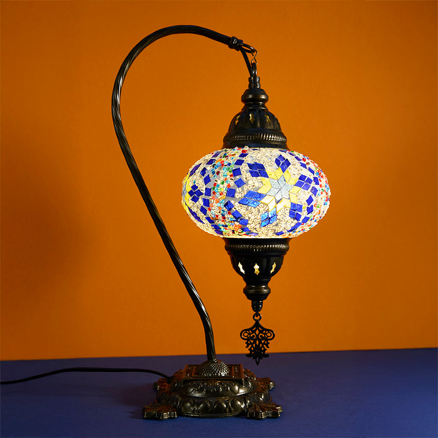 Mosaic Swan Neck Table lamp - Medium Globe