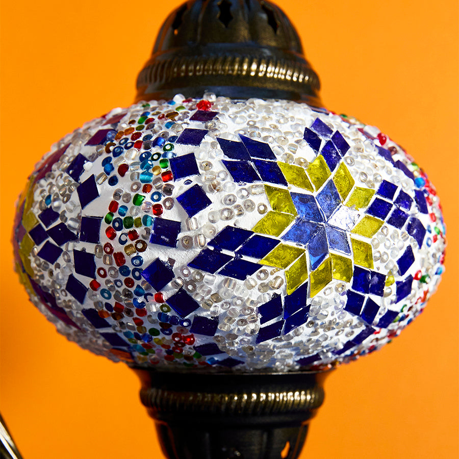 Mosaic Swan Neck Table lamp - Medium Globe