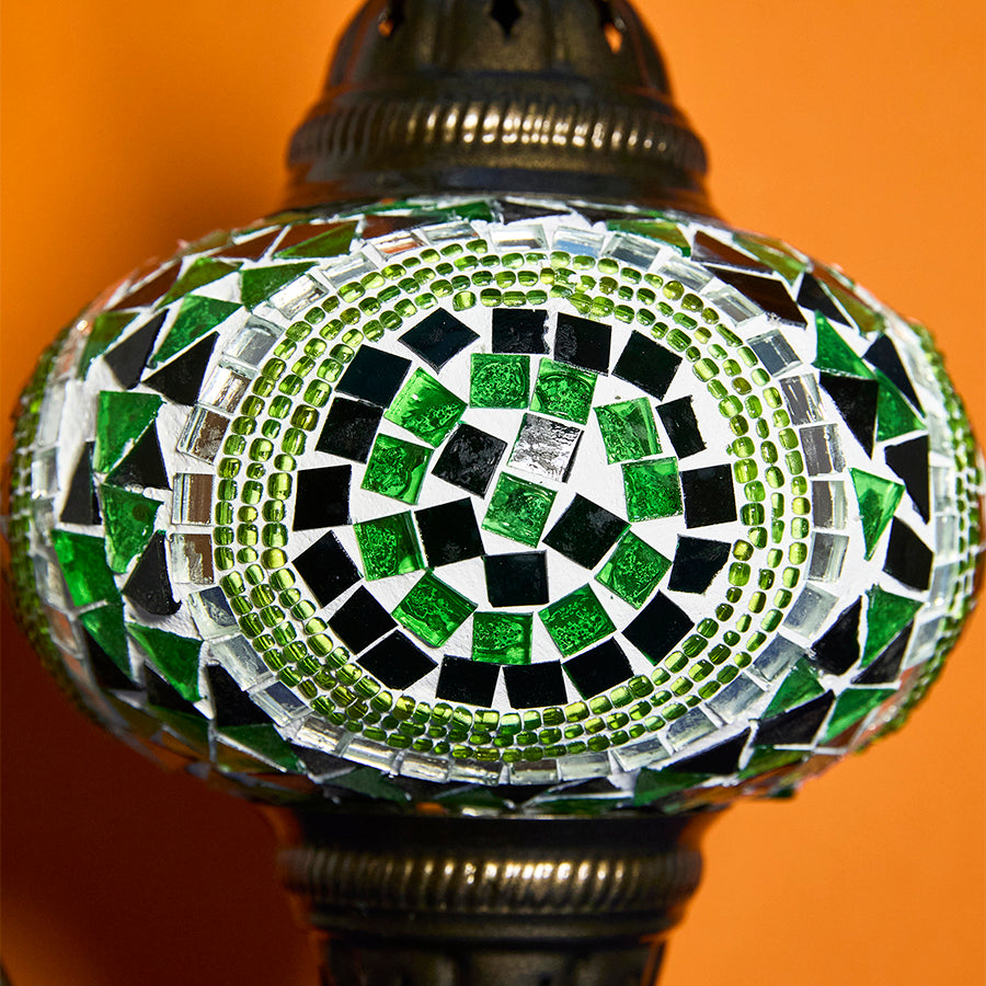 Mosaic Swan Neck Table lamp - Medium Globe
