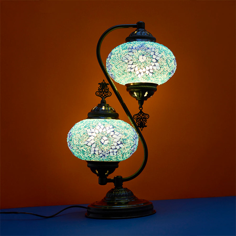 Mosaic Light with 2 Glass Globes