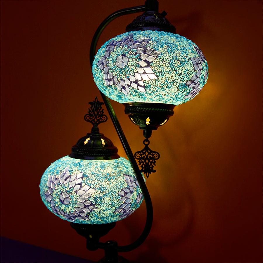 Mosaic Light with 2 Glass Globes